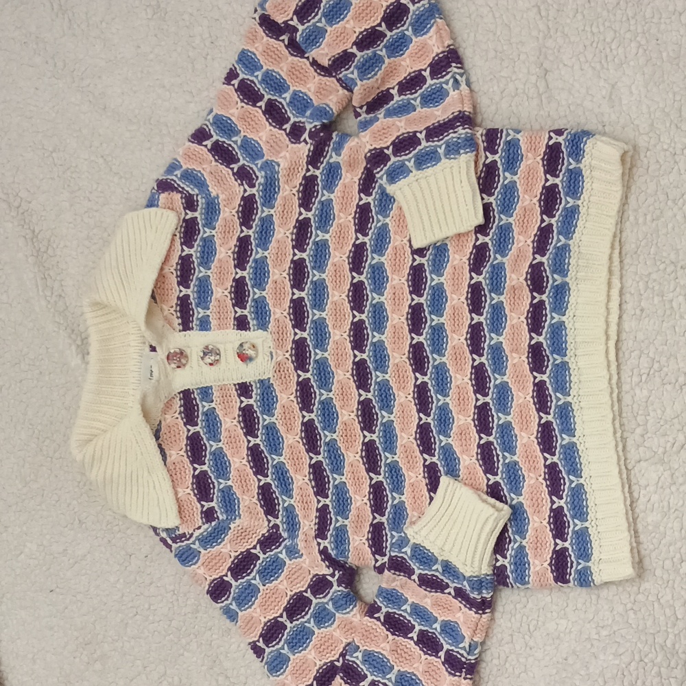 Free People Find Me Now Confetti Crocheted Sweater Size Xs/S - Picture 2 of 3